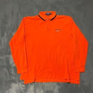 vintage POLO Sport ralph lauren polo shirt mens XXL Orange 2000s y2k collar